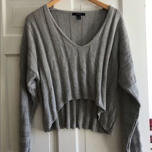 Slouchy sweater top in gray from forever 21